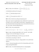 Đề thi học kì 2 môn Toán 8 năm 2018-2019 - Trường THCS&THPT Lương Thế Vinh