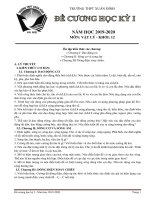 Đề cương ôn tập học kì 1 môn Vật lí 12 năm 2019-2020 - Trường THPT Xuân Đỉnh