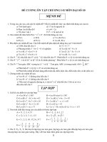 Đề cương ôn tập chương 1 và 2 môn Đại số 10 năm 2019-2020 - Trường THPT Đức Trọng