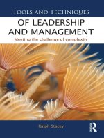 Tools and techniques of leadership and management meeting the challenge of complexity 