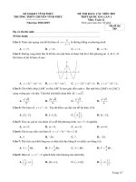 Đề thi KSCL THPT Quốc gia lần 1 môn Toán 12  năm 2018-2019 có đáp án - Trường THPT chuyên Vĩnh Phúc