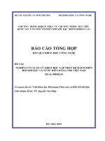 Nghiên cứu luận cứ khoa học cập nhật kịch bản biến đổi khí hậu và nước biển dâng cho việt nam