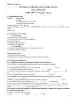 Đề cương ôn tập học kì 2 môn Tiếng Pháp 10 năm 2018-2019 - Trường THPT Chu Văn An