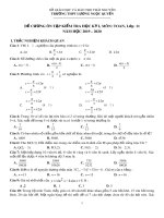 Đề cương ôn tập học kì 1 môn Toán 11 năm 2019-2020 - Trường THPT Lương Ngọc Quyến
