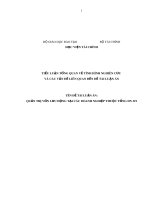 Tóm tắt luận án Tiến sĩ Kinh tế: Quản trị vốn lưu động tại các doanh nghiệp thuộc Tổng công ty 319