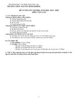 Đề cương ôn tập học kì 1 môn Vật lí 10 năm 2019-2020 - Trường THPT Nguyễn Bỉnh Khiêm