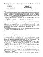 Đề thi chọn HSG cấp tỉnh môn Hóa học 12 năm 2018-2019 có đáp án - Sở GD&ĐT Hải Dương