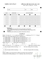 Đề kiểm tra tập trung học kì 1 môn Toán lớp 12 năm học 2019-2020