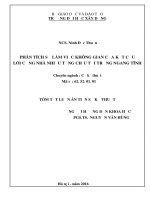 Tóm tắt Luận án tiến sĩ Kỹ thuật: Phân tích sự làm việc không gian của kết cấu lõi cứng nhà nhiều tầng chịu tải trọng ngang tĩnh