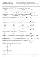 Đề thi học kì 1 môn Toán 12 năm 2018-2019 có đáp án - Trường THPT An Phước