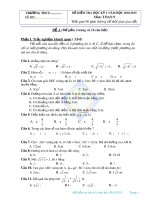 Đề thi học kì 1 môn Toán 9 năm 2018-2019 - Trường THCS Mỹ Thủy
