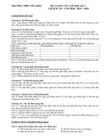 Đề cương ôn tập học kì 1 môn Lịch sử 10 năm 2019-2020 - Trường THPT Yên Hòa