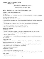 Đề cương ôn tập học kì 1 môn Ngữ văn 10 năm 2019-2020 - Trường THPT Nguyễn Bỉnh Khiêm