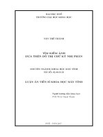 Tóm tắt Luận án tiến sĩ Khoa học Máy tính: Tìm kiếm ảnh dựa trên đồ thị chữ ký nhị phân