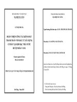 Tóm tắt luận văn Thạc sĩ: Hoàn thiện công tác kiểm soát thanh toán vốn đầu tư xây dựng cơ bản tại Kho bạc Nhà nước Huyện Hòa Vang