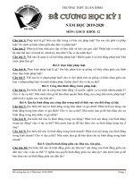 Đề cương ôn tập học kì 1 môn GDCD 12 năm 2019-2020 - Trường THPT Xuân Đỉnh