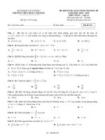 Đề kiểm tra 1 tiết chương 3 Giải tích 12 năm học 2018-2019 có đáp án - Trường THP Đoàn Thượng