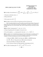 Đề thi học kì 2 môn Toán 9 năm 2017-2018 có đáp án - Phòng GD&ĐT Quận Bắc Từ Liêm