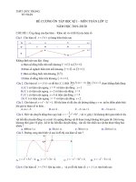Đề cương ôn tập học kì 1 môn Toán 12 năm 2019-2020 - Trường THPT Đức Trọng