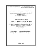 Nghiên cứu và xây dựng mô hình đô thị ven biển có khả năng thích ứng với biến đổi khí hậu 