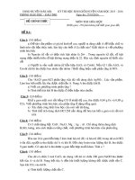 Đề thi HSG cấp huyện môn Hóa học 9 năm 2015-2016 có đáp án - Phòng GD&ĐT UBND huyện Đăk Mil