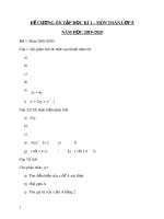 Đề cương ôn tập học kì 1 môn Toán 8 năm 2019-2020 - Trường THCS Chánh Phú Hòa