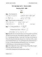 Đề cương ôn tập học kì 1 môn Toán 8 năm 2019-2020 - Trường THCS Tân Bình