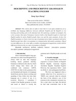 Descriptive and prescriptive grammar in teaching English