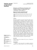 Nitrogen use efficiency evaluation and genome survey of Vietnamese rice landraces (Oryza sativa L.)