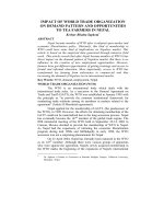 Impact of world trade organization on demand pattern and opportunities to tea farmers in Nepal