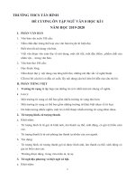 Đề cương ôn tập học kì 1 môn Ngữ văn 8 năm 2019-2020 - Trường THCS Tân Bình