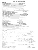 Đề cương ôn tập học kì 1 môn Tiếng Anh 8 năm 2019-2020 - Trường THCS Độc Lập