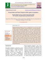 Present status and future prospects of Bio-Agents in agriculture