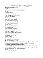 Đề cương ôn tập học kì 1 môn Tiếng Anh 7 năm 2019-2020 - Trường THCS Chánh Phú Hòa