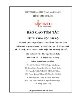 Đề tài khoa học cấp bộ: Nghiên cứu thực trạng và giải pháp nâng cao  năng lực cạnh tranh trong lĩnh vực lữ hành quốc tế của Việt Nam trong điều kiện hội nhập quốc tế