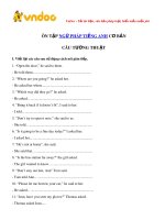 Ôn tập ngữ pháp tiếng Anh cơ bản - Câu tường thuật