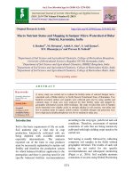 Macro nutrient status and mapping in Santpur micro-watershed of Bidar district, Karnataka, India