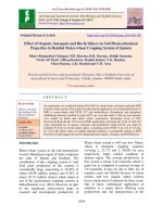 Effect of organic, inorganic and bio fertilizers on soil physicochemical properties in rainfed maize-wheat cropping system of Jammu