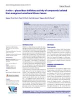In vitro α-glucosidase inhibitory activity of compounds isolated from mangrove Lumnitzera littorea leaves