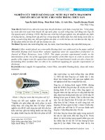 Nghiên cứu thiết kế ống lọc nước đặt trên trạm bơm thuyền để cấp nước cho nuôi trồng thủy sản