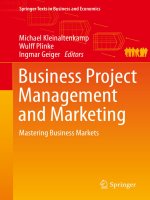 Business project management and marketing mastering business markets 