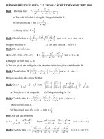 Một số bài toán biến đổi biểu thức chứa căn trong các đề thi tuyển sinh THPT 2019