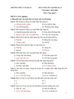 Đề cương ôn tập học kì 1 môn Công nghệ 8 năm 2019-2020 - Trường THCS Văn Quán