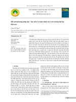 Đổi mới phương pháp dạy - học môn Lý luận chính trị ở các trường đại học hiện nay