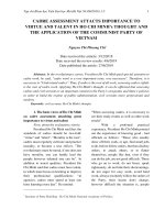 Cadre assessment attacts importance to virtue and talent in Ho Chi Minh’s thought and the application of the Communist party of Vietnam