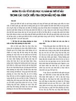 Những yêu cầu về dữ liệu phục vụ đánh giá thiết kế mẫu trong các cuộc điều tra chọn mẫu hộ gia đình