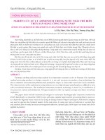 Nghiên cứu xử lý ammonium trong nước thải chế biến thủy sản bằng công nghệ SNAP