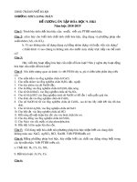 Đề cương ôn tập học kì 1 môn Hóa học 9 năm 2018-2019 - Trường THCS Long Toàn