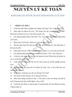 ngân hàng câu hỏi ôn thi môn nguyên lý kế toán 