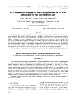 Yếu tố ảnh hưởng tới quyết định vay vốn và hiệu quả sử dụng vốn vay ưu đãi của sinh viên Học viện Nông nghiệp Việt Nam